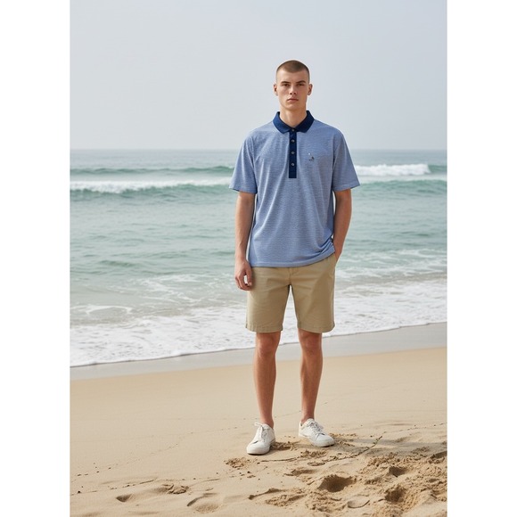 Greyson Clothiers Other - Greyson Clothiers Mens Blue Striped 1907 Tomahawk Golf Polo Shirt Size Large